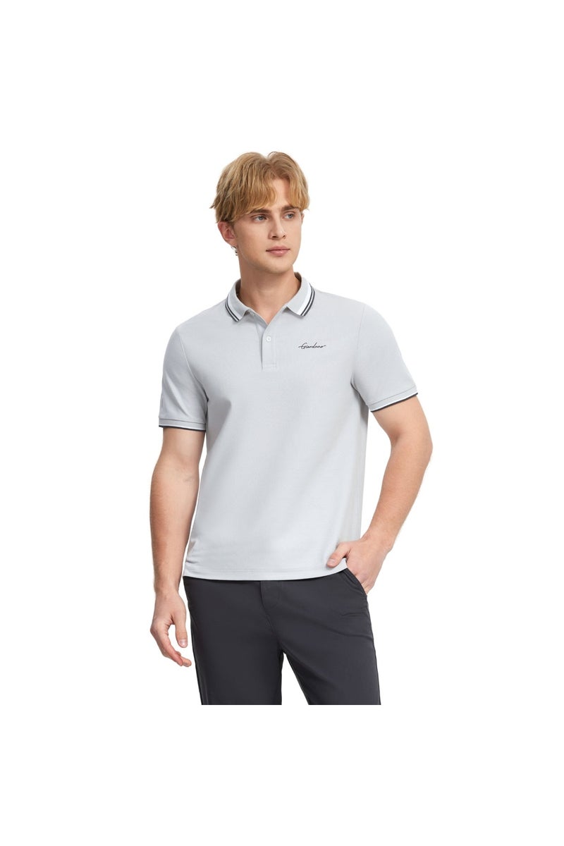 GIORDANO Men's Grey Signature Polo - Image 2